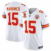 Men & Women & Youth Kansas City Chiefs #15 Patrick Mahomes White 2024 F.U.S.E. With NKH Patch And 4-star C Patch Vapor Untouchable Limited Jersey,baseball caps,new era cap wholesale,wholesale hats